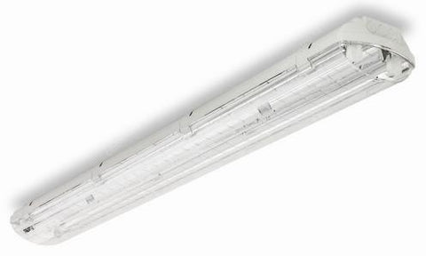 Light Fixture - 4 Foot Fluorescent Vapor Tight - 54W T5HO - AC w/ Emergency Backup Option