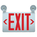 Compact Exit Light Combo Red - LED Only - Adj. Top or Side Heads